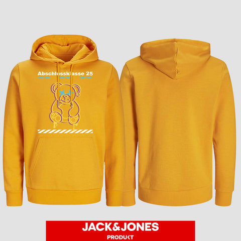 1014 "Teddy X" Abschluss Hoodie by Jack&Jones einseitig bedruckt