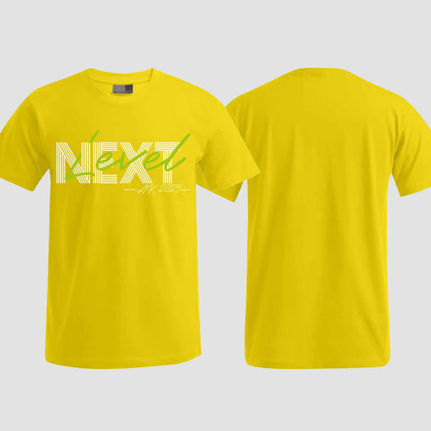 1045 "NEXT Level" Abschluss T-Shirt einseitig bedruckt