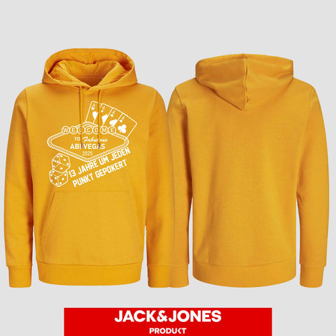 1012 "ABI VEGAS" Abi Hoodie by Jack&Jones einseitig bedruckt