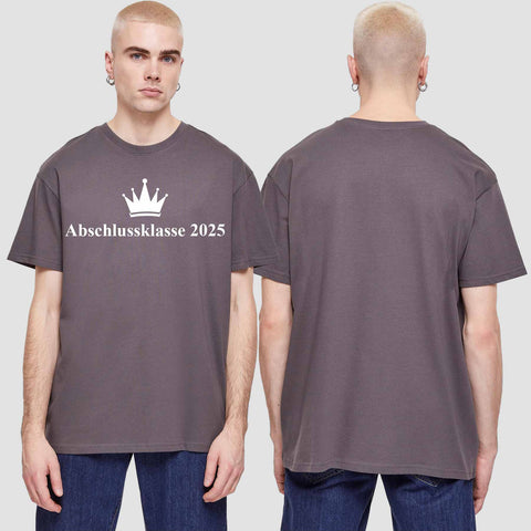 1047 "Abschluss Krone" Abschluss Oversize T-Shirt einseitig bedruckt