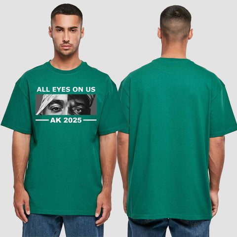 1022 "All Eyes on us" Abschluss Oversize T-Shirt einseitig bedruckt