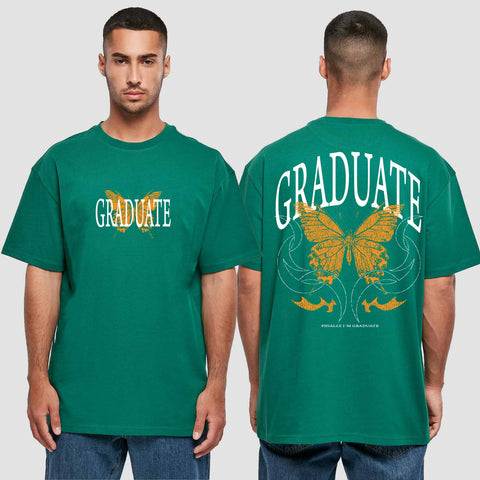 1052 "Graduate" Abi / Abschluss Oversize T-Shirt beidseitig bedruckt