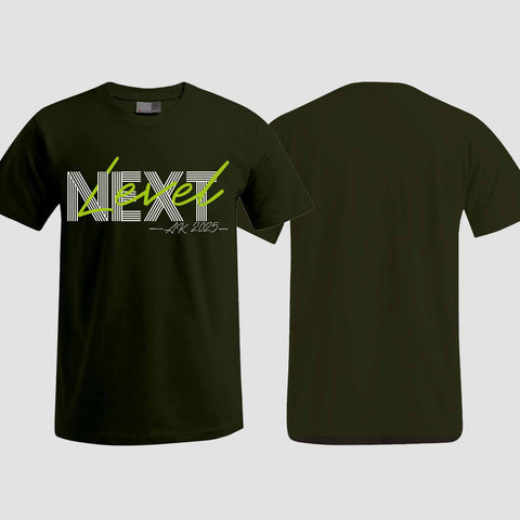 1045 "NEXT Level" Abschluss T-Shirt einseitig bedruckt