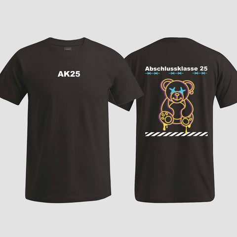 1016 "Teddy X" Abschluss T-Shirt beidseitig bedruckt