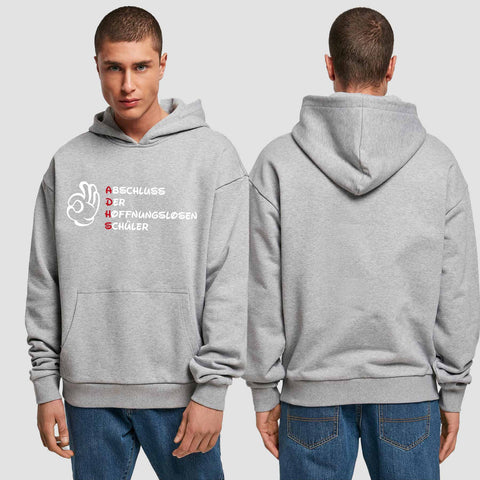 1011 "ADHS" Abschluss Premium Oversize Hoodie einseitig bedruckt