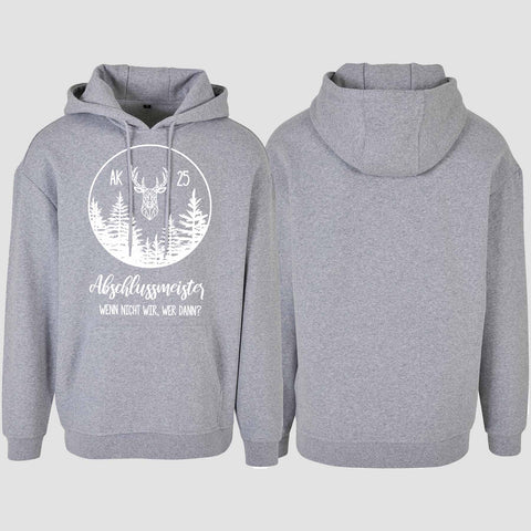 1018 "Abschlussmeister2" Abschluss Oversize Hoodie einseitig bedruckt