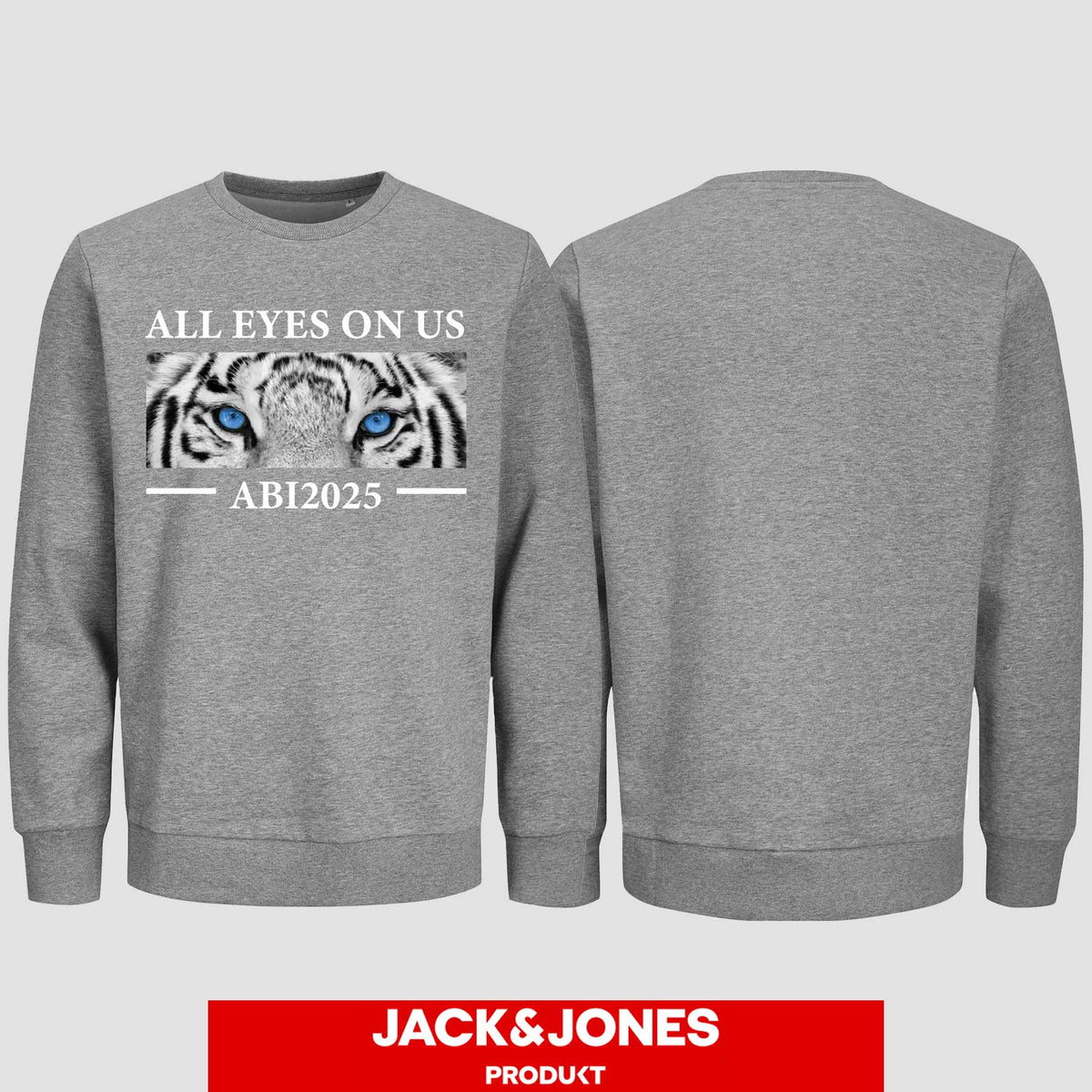 1021 "All Eyes Tiger" Abi Sweatshirt by Jack&Jones einseitig bedruckt