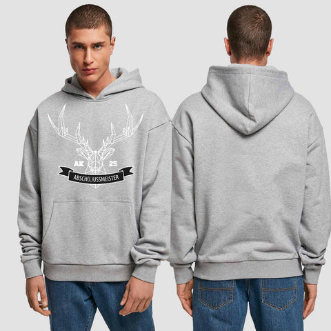 1015 "Abschlussmeister Polygon" Abschluss Premium Oversize Hoodie einseitig bedruckt