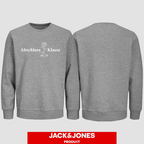 1019 "Abschluss Rose" Abschluss Sweatshirt by Jack&Jones einseitig bedruckt