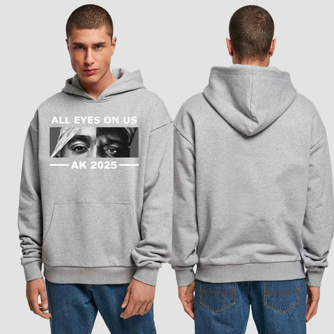 1022 "all Eyes" Abschluss Premium Oversize Hoodie einseitig bedruckt