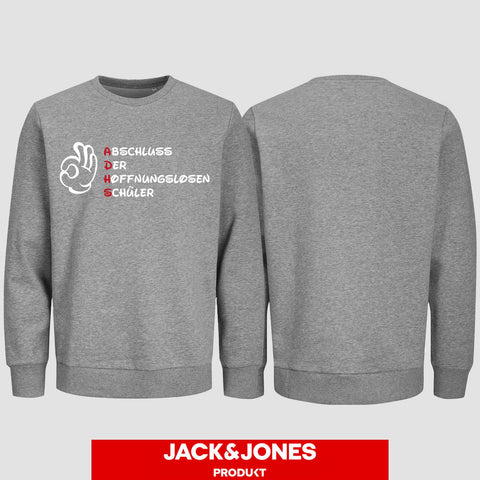 1011 "A.D.H.S" Abschluss Sweatshirt by Jack&Jones einseitig bedruckt