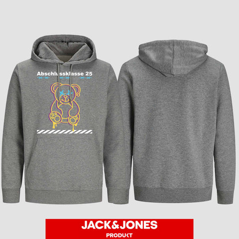 1014 "Teddy X" Abschluss Hoodie by Jack&Jones einseitig bedruckt