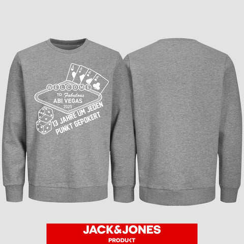 1012 "Abi Vegas" Abi Sweatshirt by Jack&Jones einseitig bedruckt