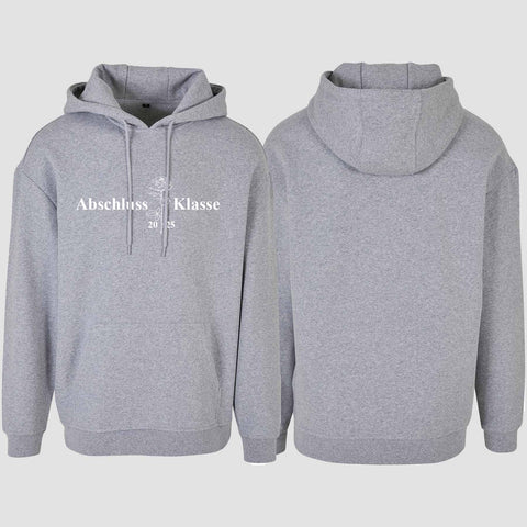 1019 "Rose" Abschluss Oversize Hoodie einseitig bedruckt