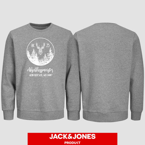 1018 "wenn nicht wir" Abschluss Sweatshirt by Jack&Jones einseitig bedruckt