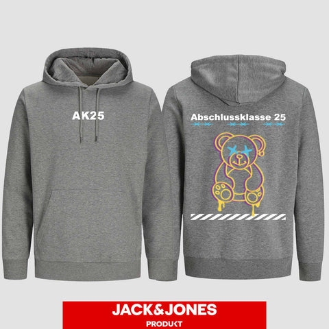 1016 "Teddy X" Abschluss Hoodie by Jack&Jones beidseitig bedruckt