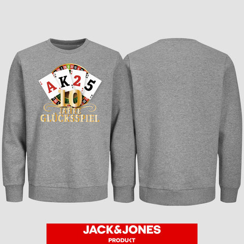 1009 "Glücksspiel" Abschluss Sweatshirt by Jack&Jones einseitig bedruckt