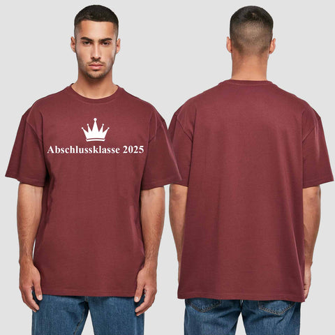 1047 "Abschluss Krone" Abschluss Oversize T-Shirt einseitig bedruckt