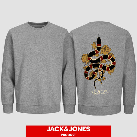 1042 "Snake" Abschluss Sweatshirt by Jack&Jones einseitig bedruckt