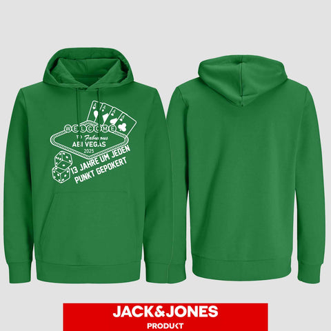 1012 "ABI VEGAS" Abi Hoodie by Jack&Jones einseitig bedruckt