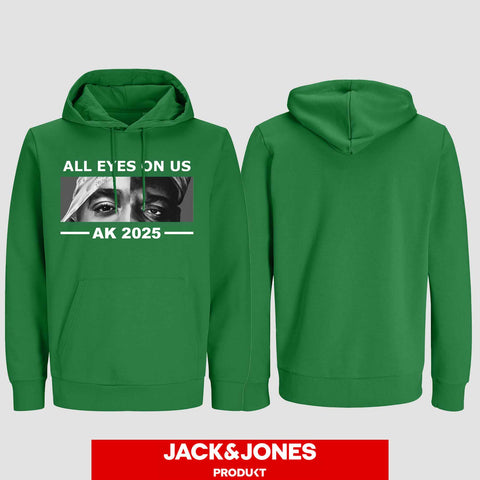 1022 "ALL EYES ON US" Abschluss Hoodie by Jack&Jones einseitig bedruckt