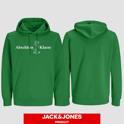 1019 "Abschluss Rose" Abschluss Hoodie by Jack&Jones einseitig bedruckt