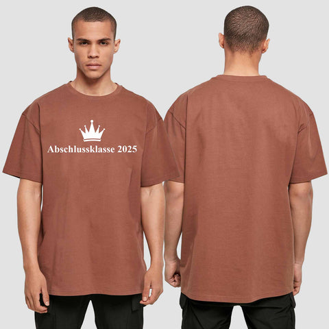 1047 "Abschluss Krone" Abschluss Oversize T-Shirt einseitig bedruckt