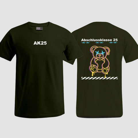 1016 "Teddy X" Abschluss T-Shirt beidseitig bedruckt