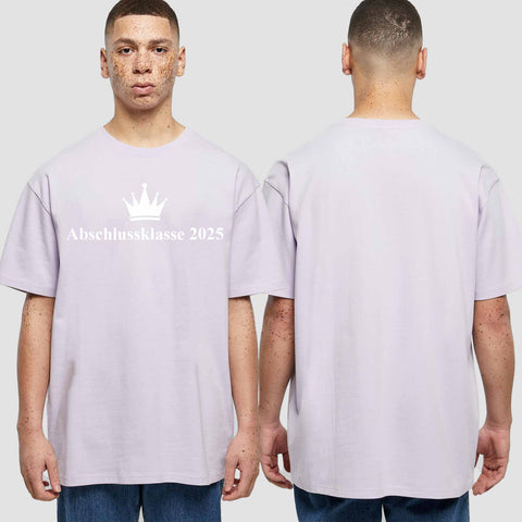 1047 "Abschluss Krone" Abschluss Oversize T-Shirt einseitig bedruckt