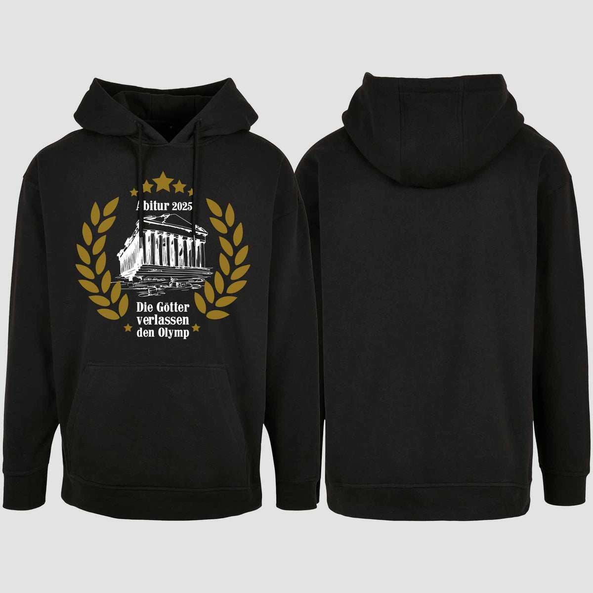 1040 "Abitur Olymp" Abi Oversize Hoodie einseitig bedruckt