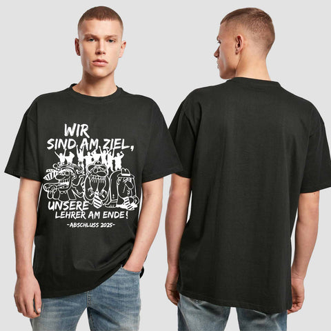 1044 "Lehrer am Ende" Abschluss Oversize T-Shirt einseitig bedruckt