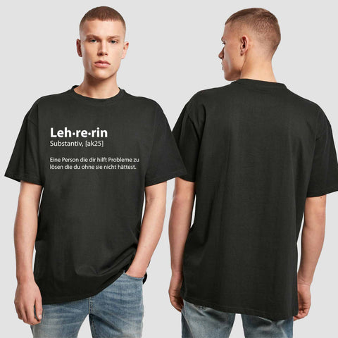 1050 "Definition Lehrerin" Abschluss Oversize T-Shirt einseitig bedruckt