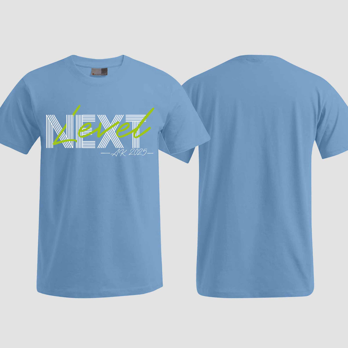 1045 "NEXT Level" Abschluss T-Shirt einseitig bedruckt