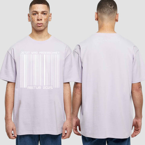 1025 "Barcode" Abi Oversize T-Shirt einseitig bedruckt