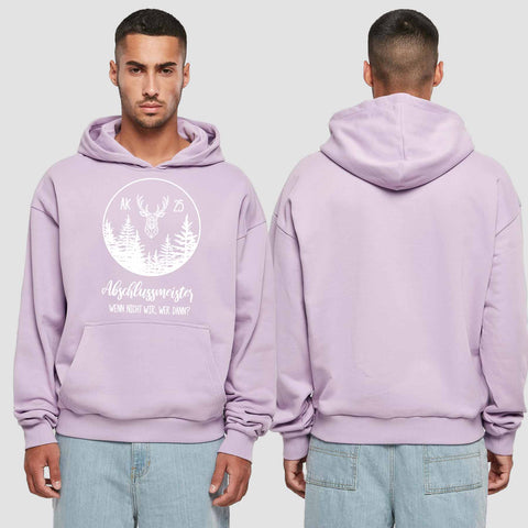 1018 "Abschlussmeister Polygon kreis" Abschluss Premium Oversize Hoodie einseitig bedruckt