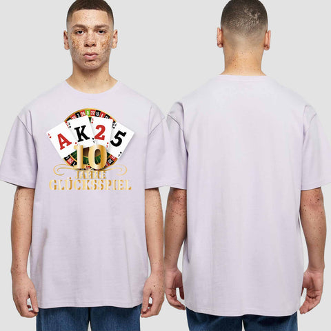 1009 "10 Jahre Glücksspiel" Abschluss Oversize T-Shirt einseitig bedruckt