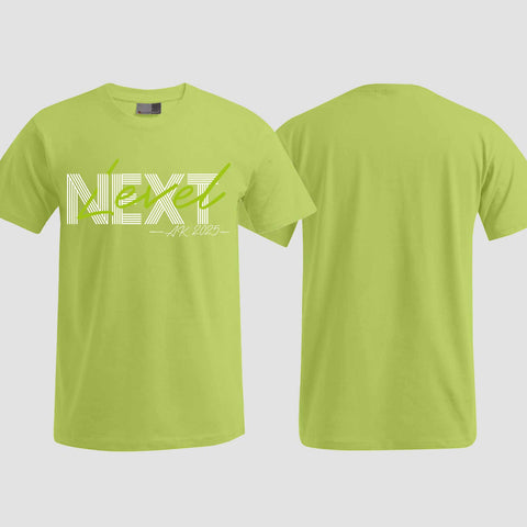 1045 "NEXT Level" Abschluss T-Shirt einseitig bedruckt