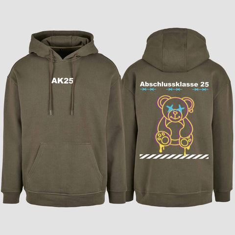 1016 "Teddy X" Abschluss Oversize Hoodie beidseitig bedruckt