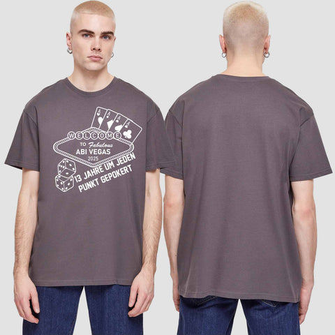 1012 "ABI VEGAS" Abi Oversize T-Shirt einseitig bedruckt