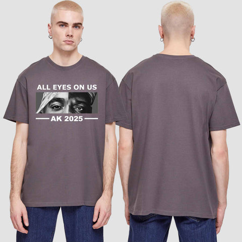 1022 "All Eyes on us" Abschluss Oversize T-Shirt einseitig bedruckt