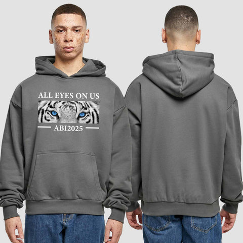 1021 "all Eyes Tiger" Abi Premium Oversize Hoodie einseitig bedruckt