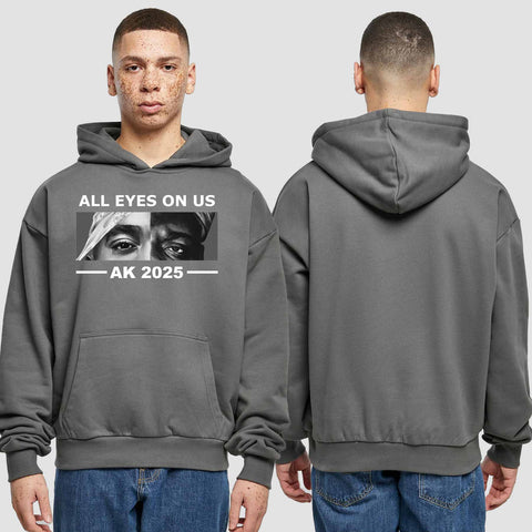 1022 "all Eyes" Abschluss Premium Oversize Hoodie einseitig bedruckt