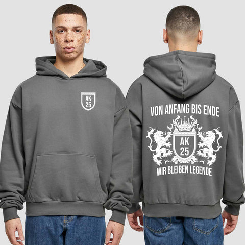 1023 "Legende" Abschluss Premium Oversize Hoodie einseitig bedruckt