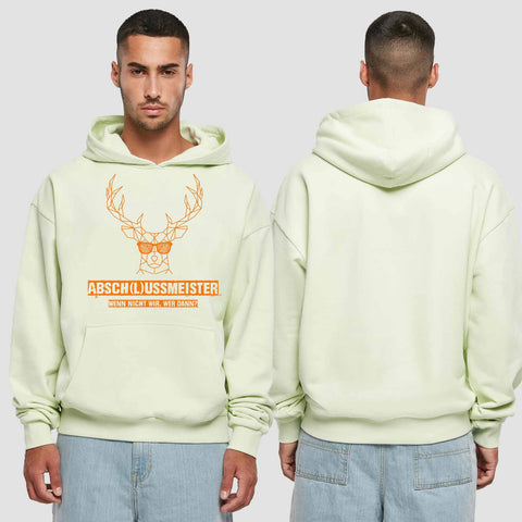 1013 "wenn nicht wir..." Abschluss Premium Oversize Hoodie einseitig bedruckt