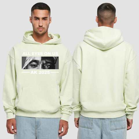 1022 "all Eyes" Abschluss Premium Oversize Hoodie einseitig bedruckt