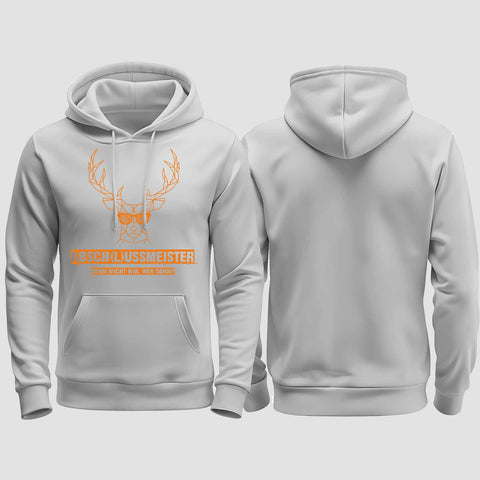 1013 "Abschlussmeister mit Brille" Abschluss regular College Hoodie einseitig bedruckt