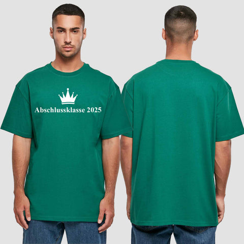 1047 "Abschluss Krone" Abschluss Oversize T-Shirt einseitig bedruckt