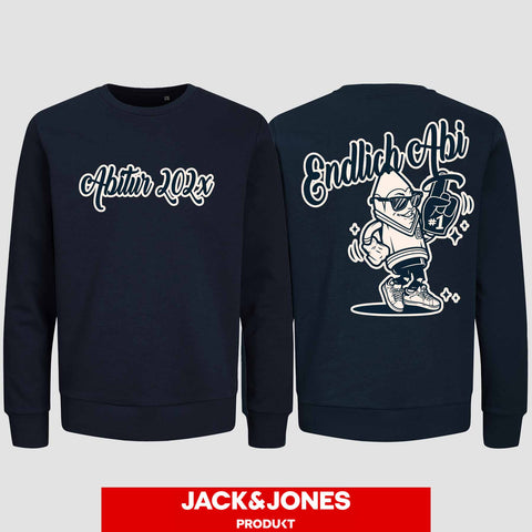 1060 "Endlich Abi" Abi Sweatshirt by Jack&Jones beidseitig bedruckt