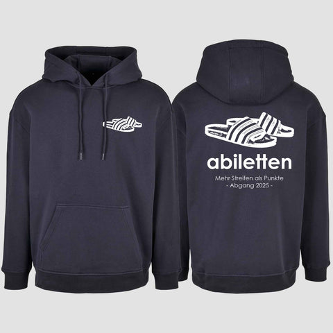 1006 "Abiletten" Abi Oversize Hoodie beidseitig bedruckt