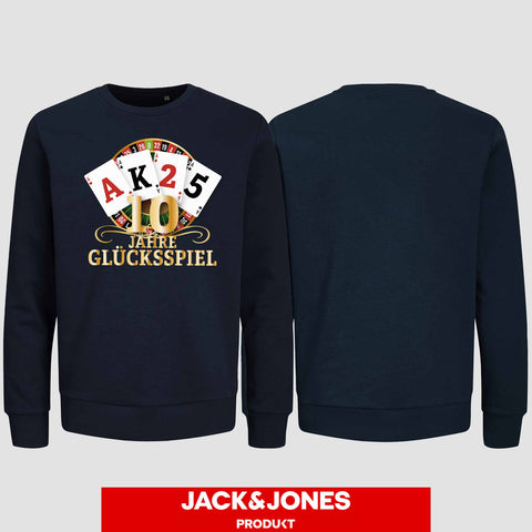 1009 "Glücksspiel" Abschluss Sweatshirt by Jack&Jones einseitig bedruckt